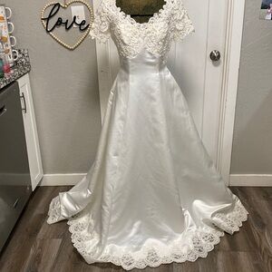 90’S ALFRED ANGELO VINTAGE WEDDING BRIDAL GOWN SIZE 8